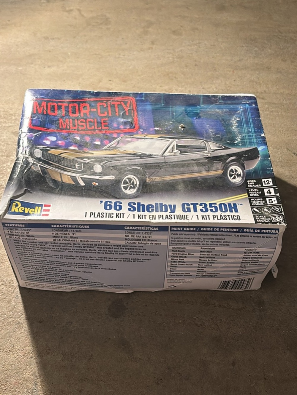 Revell '66 Shelby GT350H Model Kit - Black with Gold Stripes